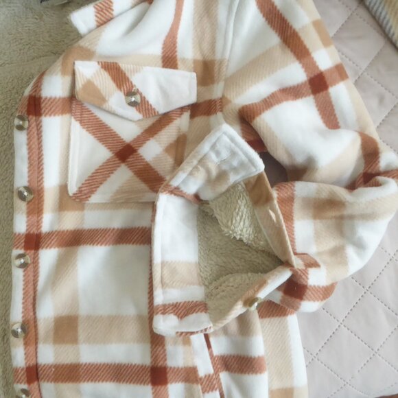 Sage Ladies' Plush Shirt Jacket Shacket Plush Soft Sherpa Lined NEW - Picture 4 of 11